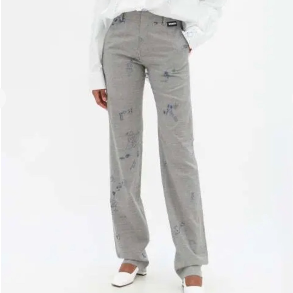 VETEMENTS Scribble Print Tailored Pants